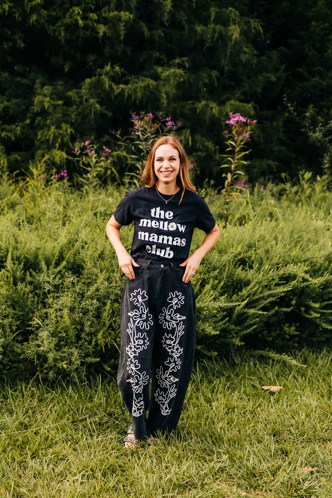 Funky Floral Barrel Pants