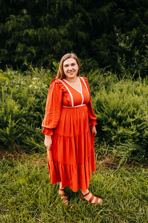 Rust & Ruffles Maxi Dress