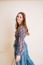 Blueberry Bliss Floral Top