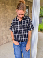 Flannel Henley Top