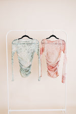 Patchwork Mesh Layering Top