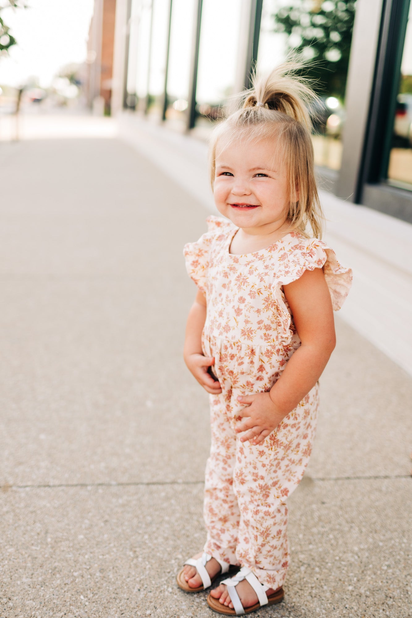 Blush Floral Flutter Romper