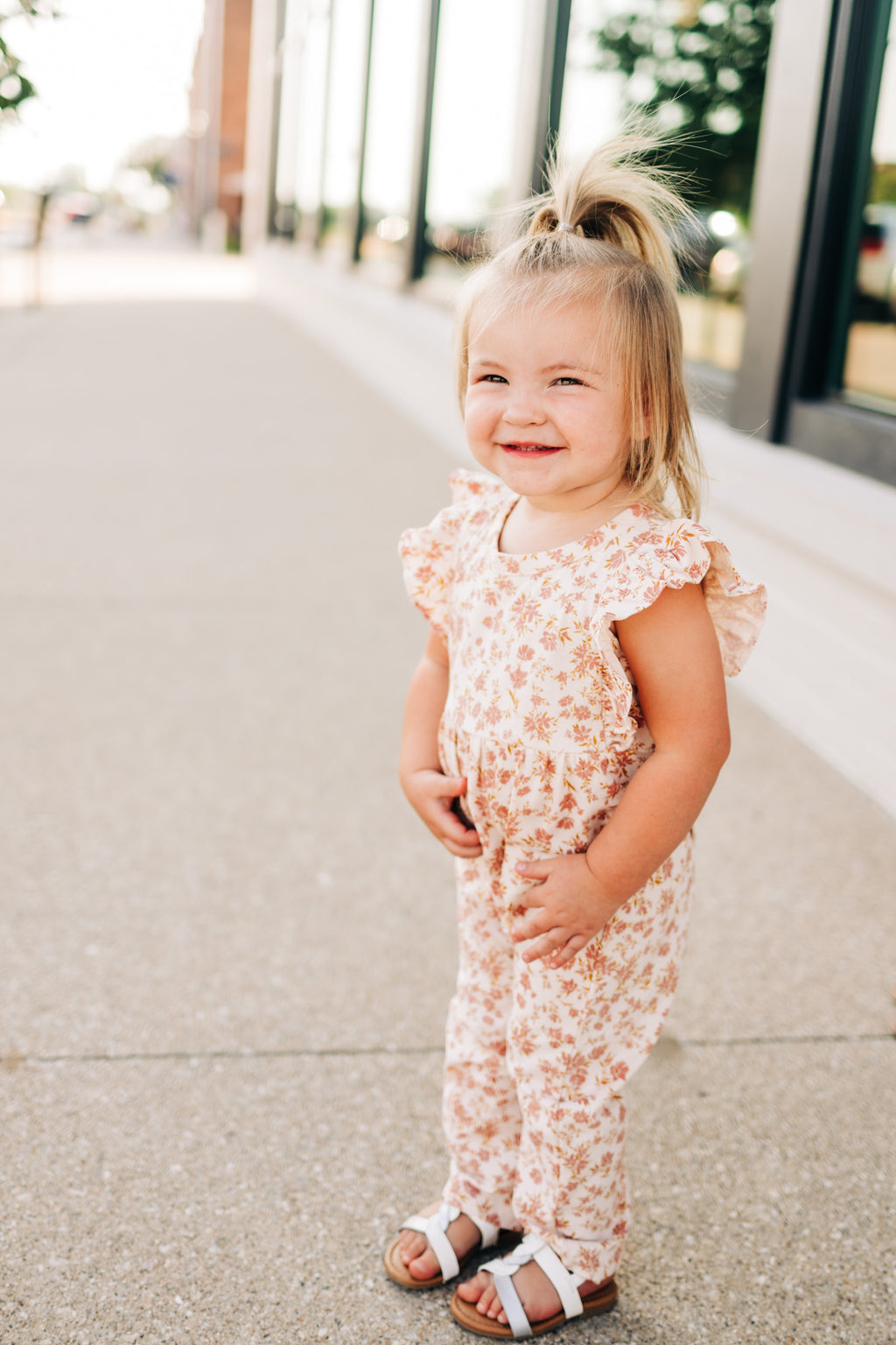 Blush Floral Flutter Romper