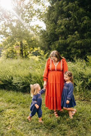 Rust & Ruffles Maxi Dress