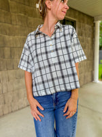 Flannel Henley Top