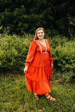 Rust & Ruffles Maxi Dress