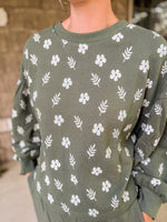 Olive Blossom Pullover