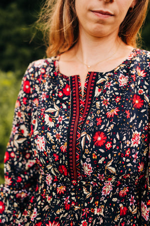 Fall Foliage Maxi Dress