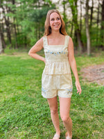Buttercream Embroidered Tank