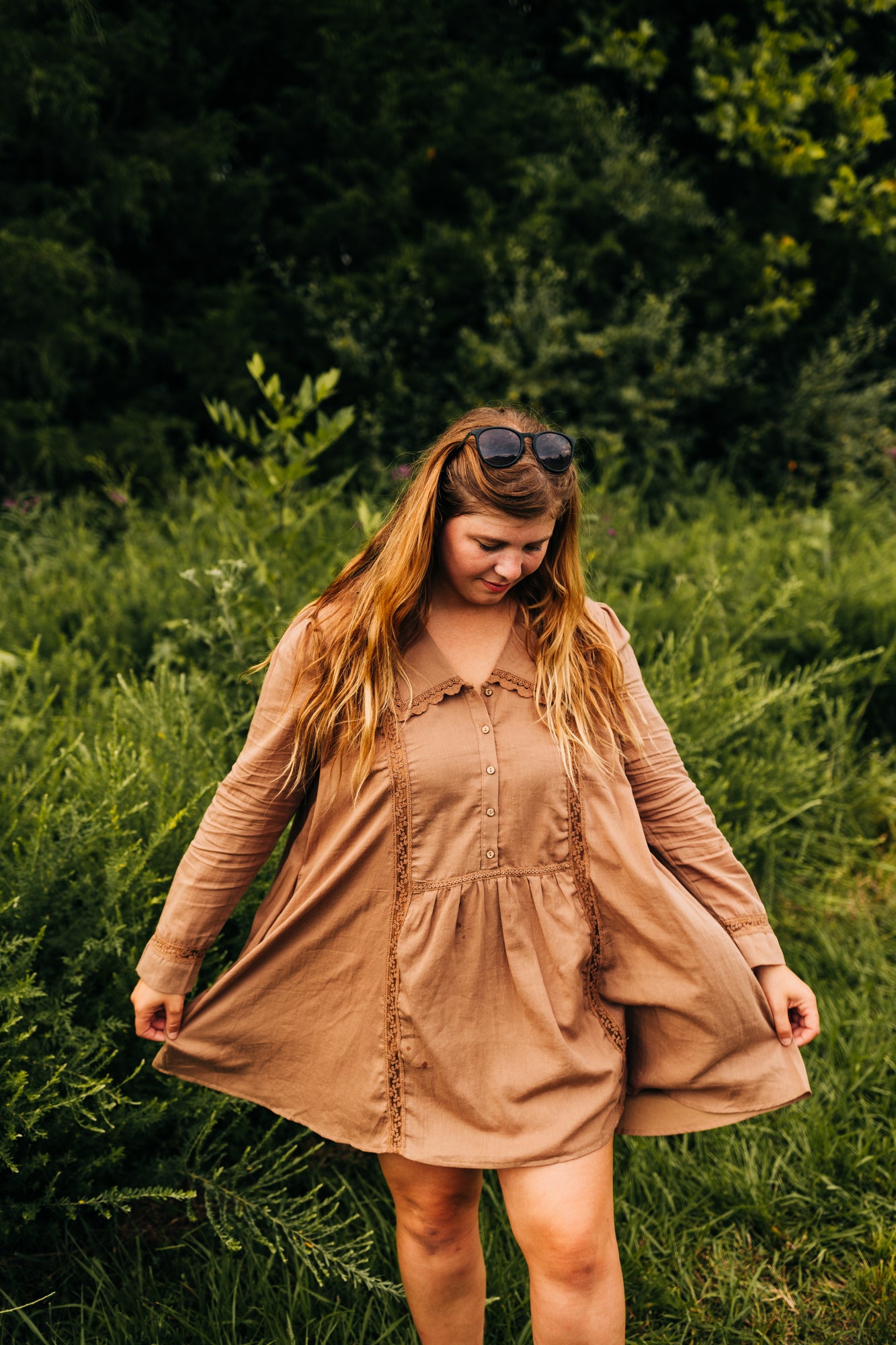 Mocha Mousse Mini Dress
