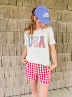 Floral USA Tee