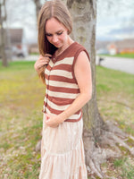 Chocolate Stripe Sweater Vest