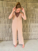 Linen Sleeveless Jumpsuit