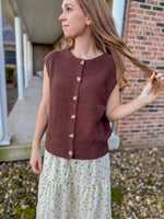 Ribbed Chocolate Vest