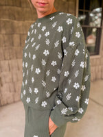 Olive Blossom Pullover