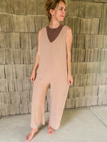Linen Sleeveless Jumpsuit