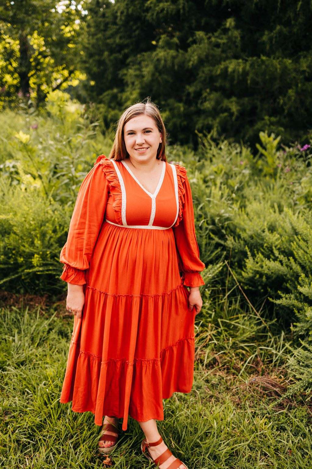 Rust & Ruffles Maxi Dress
