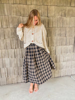 Classic Plaid Midi Skirt