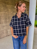 Flannel Henley Top