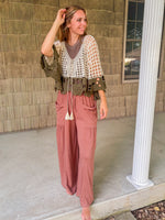 Olive Grove Crochet Top