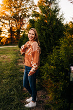 Funky Fall Floral Sweater