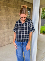 Flannel Henley Top