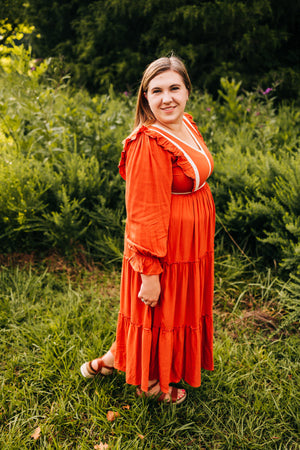 Rust & Ruffles Maxi Dress