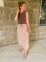 Linen Midi Skirt
