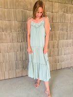 Mint Sage Midi Dress