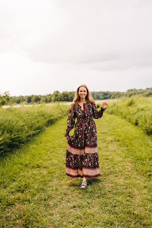 Fall Foliage Maxi Dress