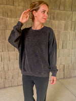 Acid Wash Oversized Sweatshirt