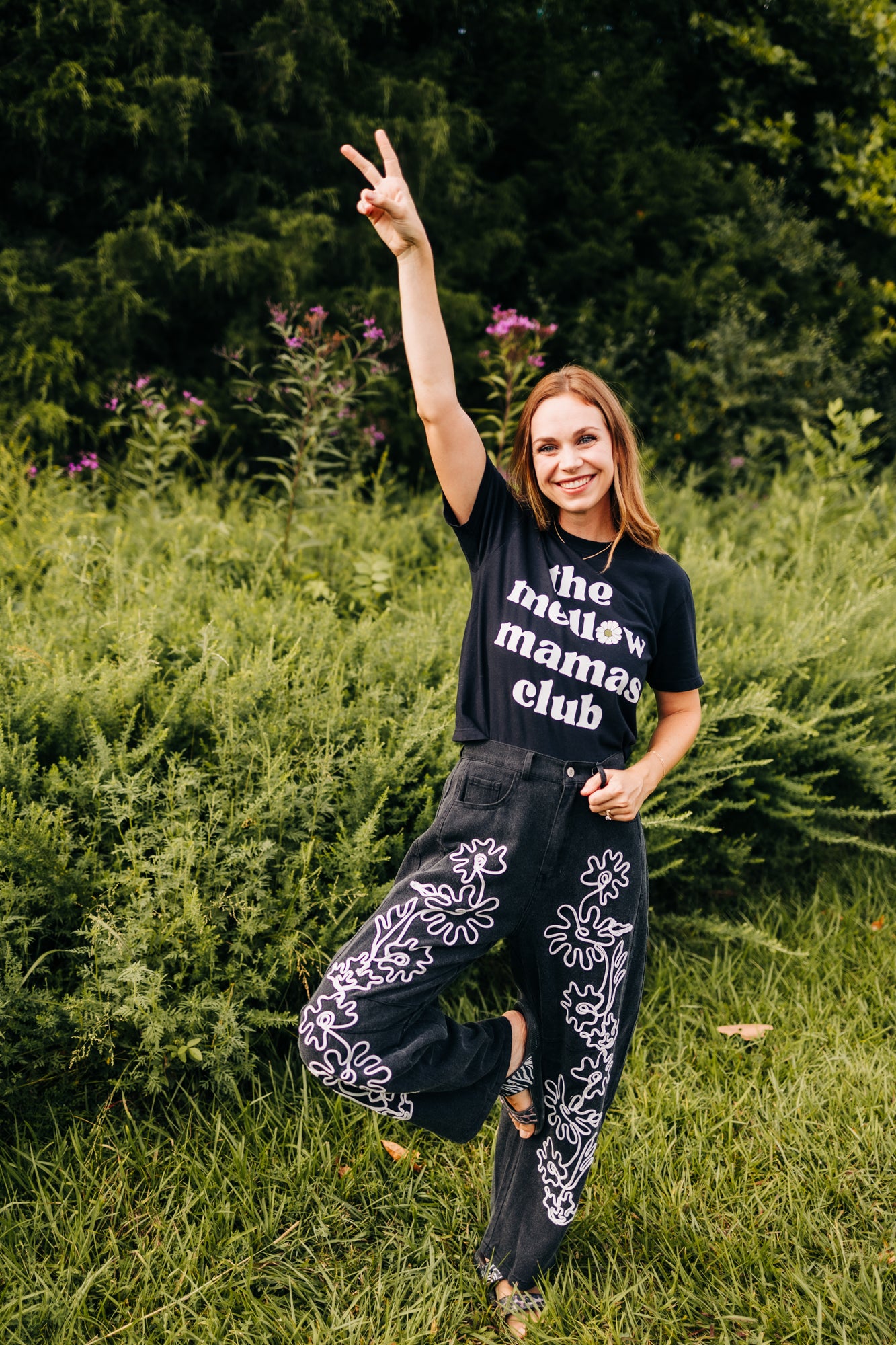 Funky Floral Barrel Pants