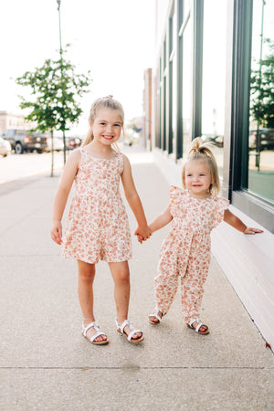 Blush Floral Flutter Romper