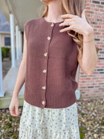 Ribbed Chocolate Vest