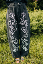 Funky Floral Barrel Pants