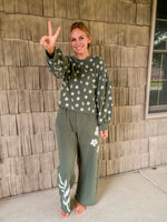 Olive Blossom Pants