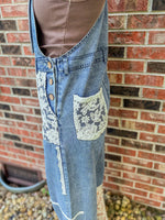 Boho Lace + Denim Overall - RESTOCK