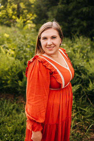 Rust & Ruffles Maxi Dress