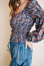 Blueberry Bliss Floral Top