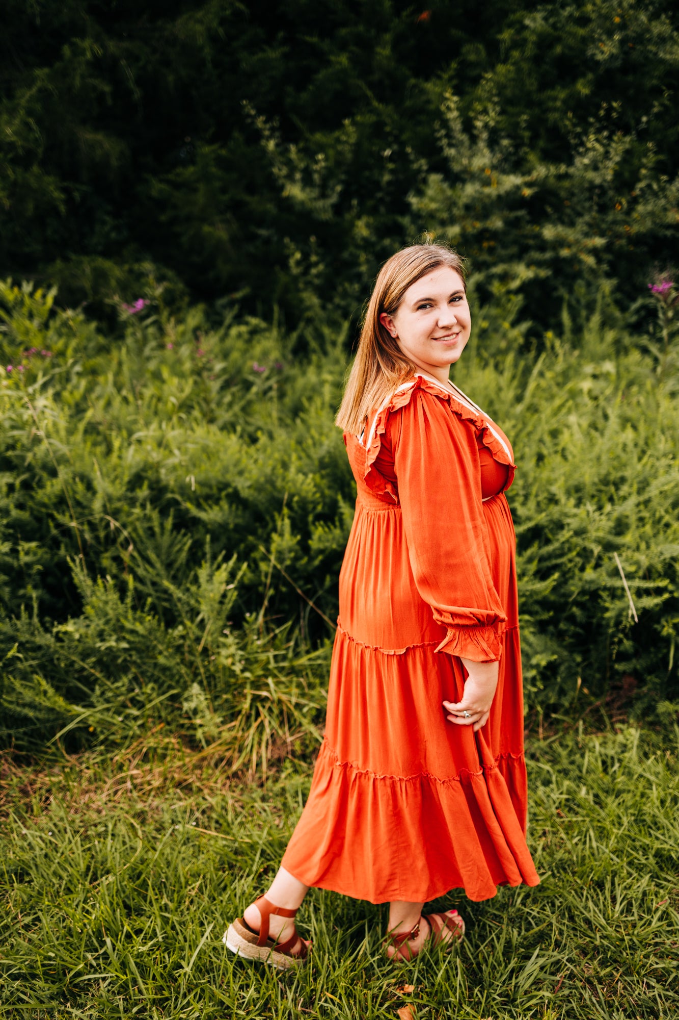 Rust & Ruffles Maxi Dress