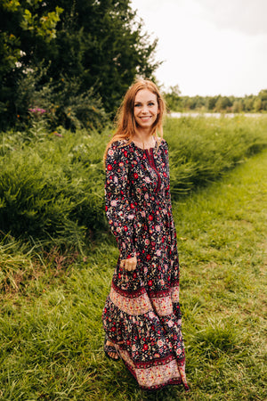 Fall Foliage Maxi Dress
