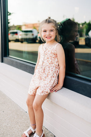 Blush Floral Tank Romper