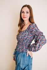 Blueberry Bliss Floral Top