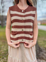 Chocolate Stripe Sweater Vest