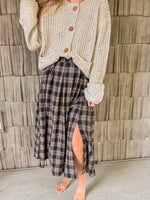 Classic Plaid Midi Skirt
