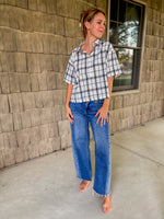 Flannel Henley Top