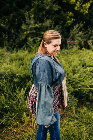 Eclectic Denim Hoodie