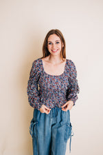 Blueberry Bliss Floral Top