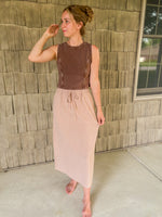 Linen Midi Skirt