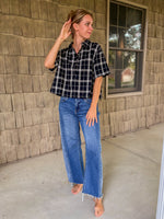 Flannel Henley Top